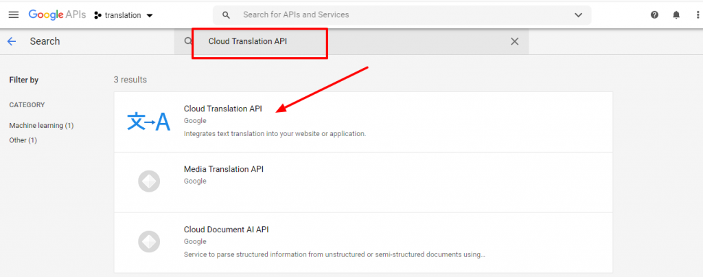 Cloud Translation API
