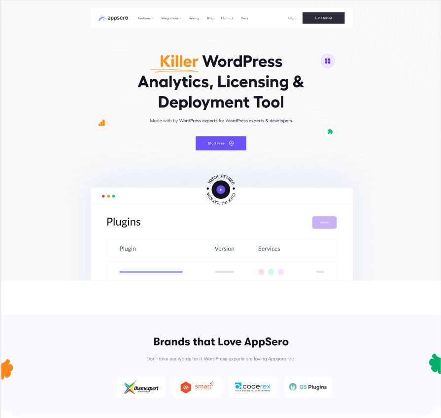 Appsero landing page