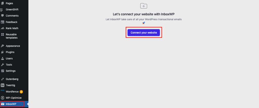 Link your WordPress site with InboxWP