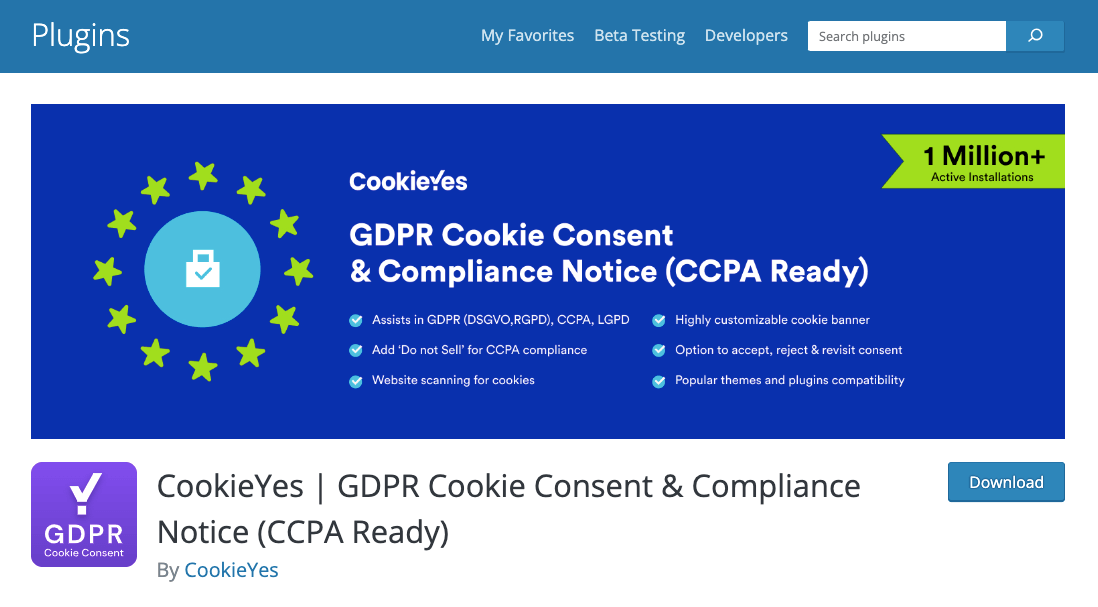 CookieYes | GDPR Cookie Consent & Compliance Notice (CCPA Ready)