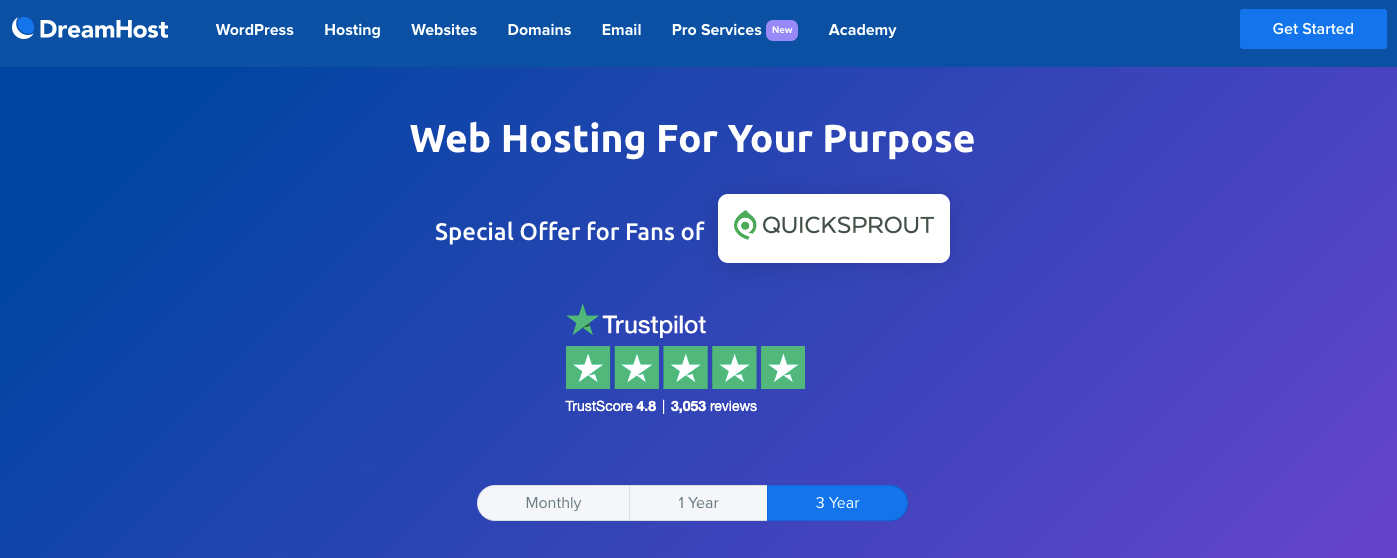 DreamHost- Most Affordable Hosting Provider