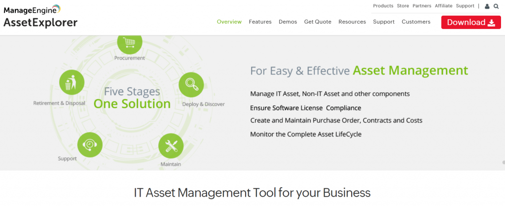 ManageEngine asset explorer license tracking software