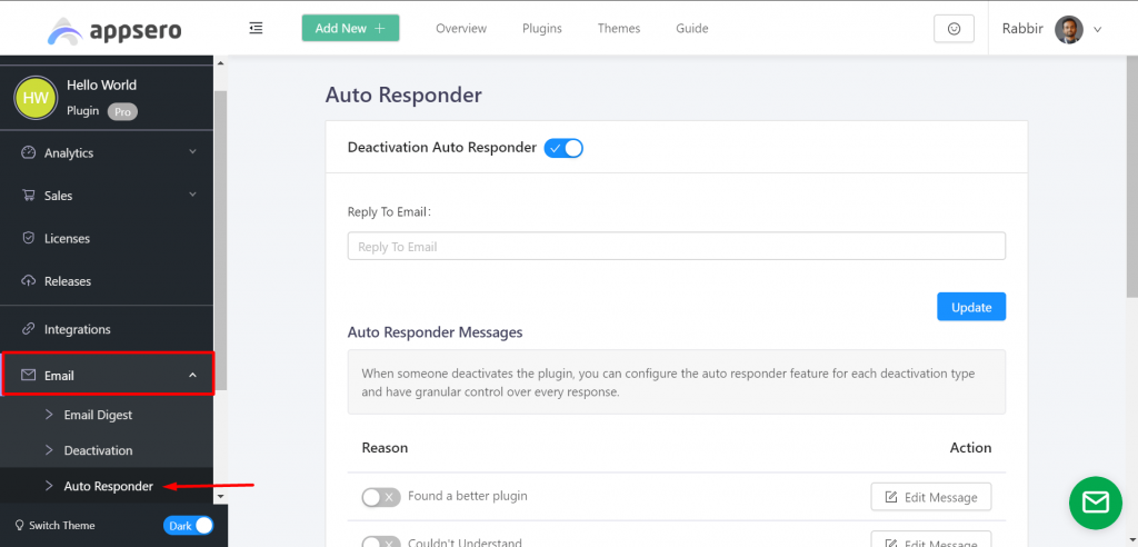 Navigation Auto responder