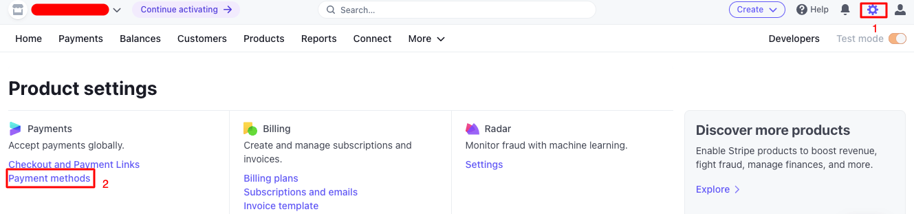 Payment Methods in Stripe