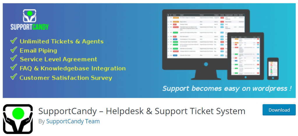 Support candy helpdesk plugin 