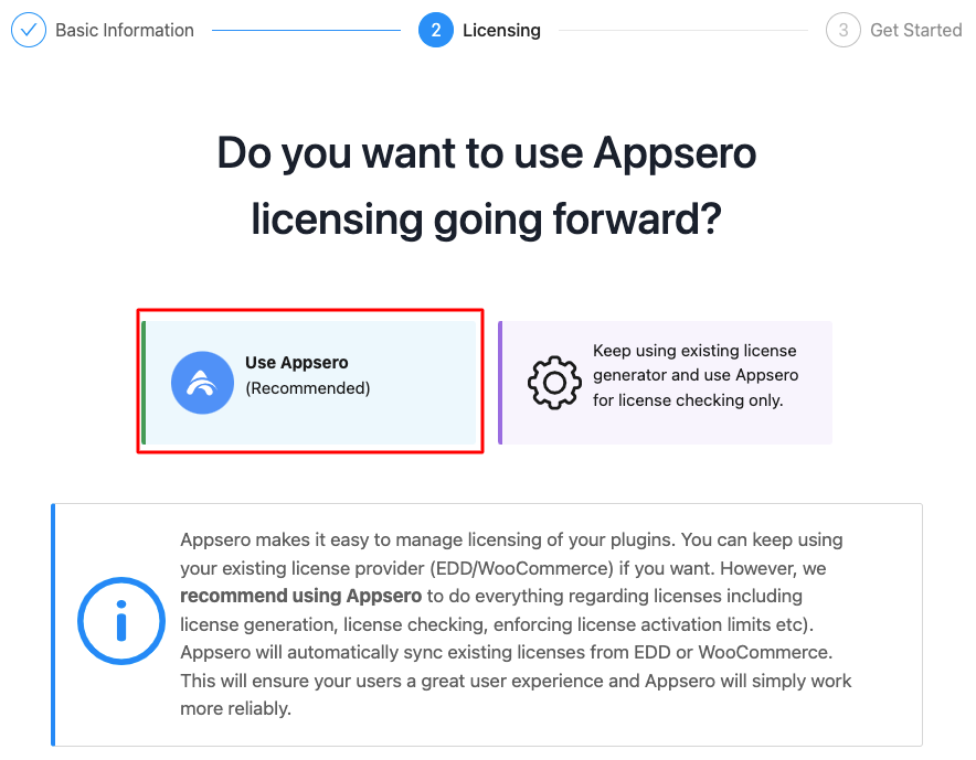 Use Appsero