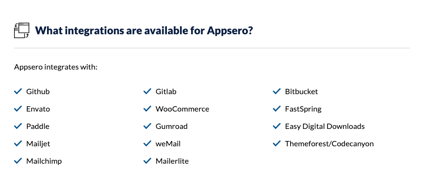 What Integrations Available for Appsero